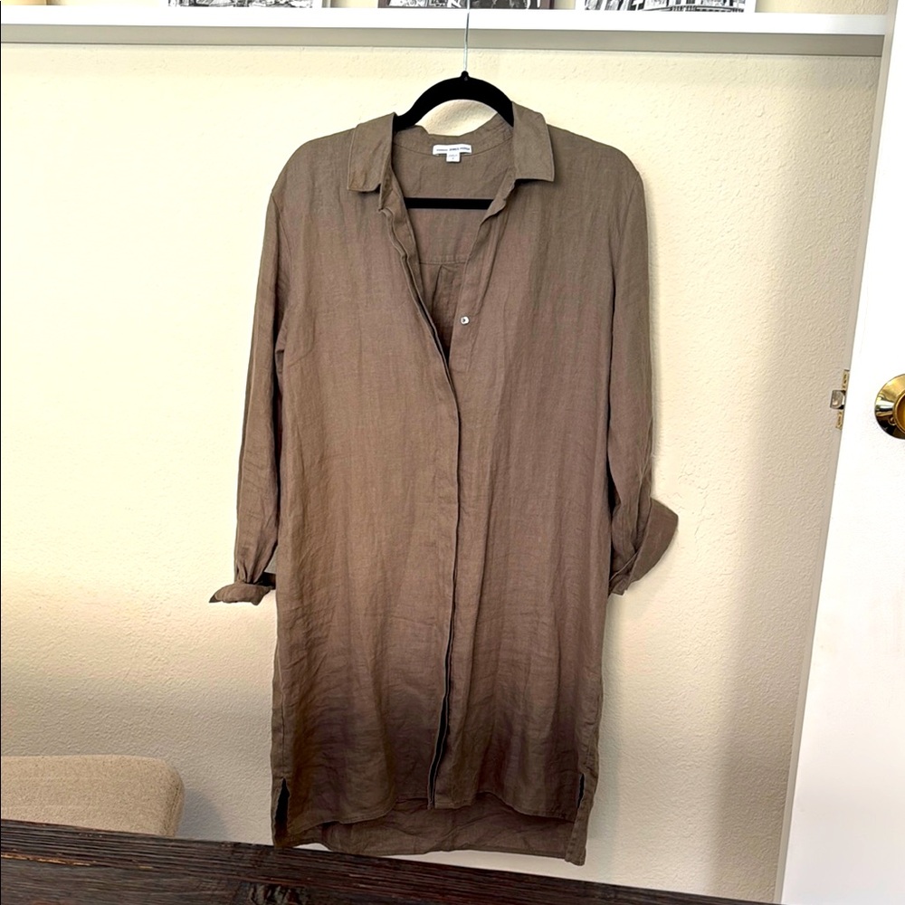 James Perse Taupe Shirt Dress